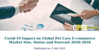 Covid-19 Impact on Global Pet Care E-commerce Market Size, Status and Forecast 2020-2026.pptx