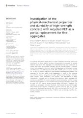 Investigation of the physical-mechanical properties and durability of high-strength concrete with recycled PET as a partial replacement for fine aggregates.pdf