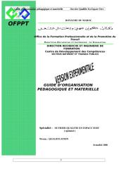 Guide d'organisation pédagogique et matérielle  BTP-OQEV.doc