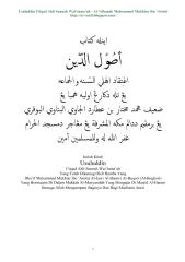 01 usuluddin i'tiqad ahli sunnah wal-jama'ah - al-'allamah muhammad mukhtar ibn 'atorid (bahagian 1).pdf
